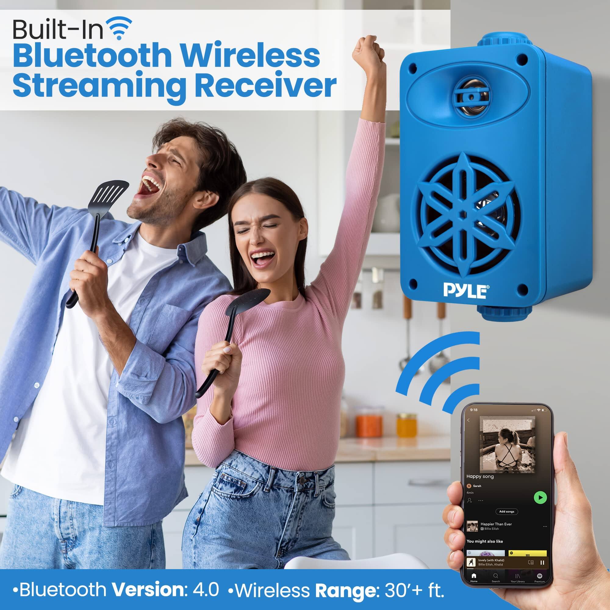 Built-In Bluetooth Wireless Streaming Receiver

- Bluetooth Version: 4.0
- Wireless Range: 30'+ ft.