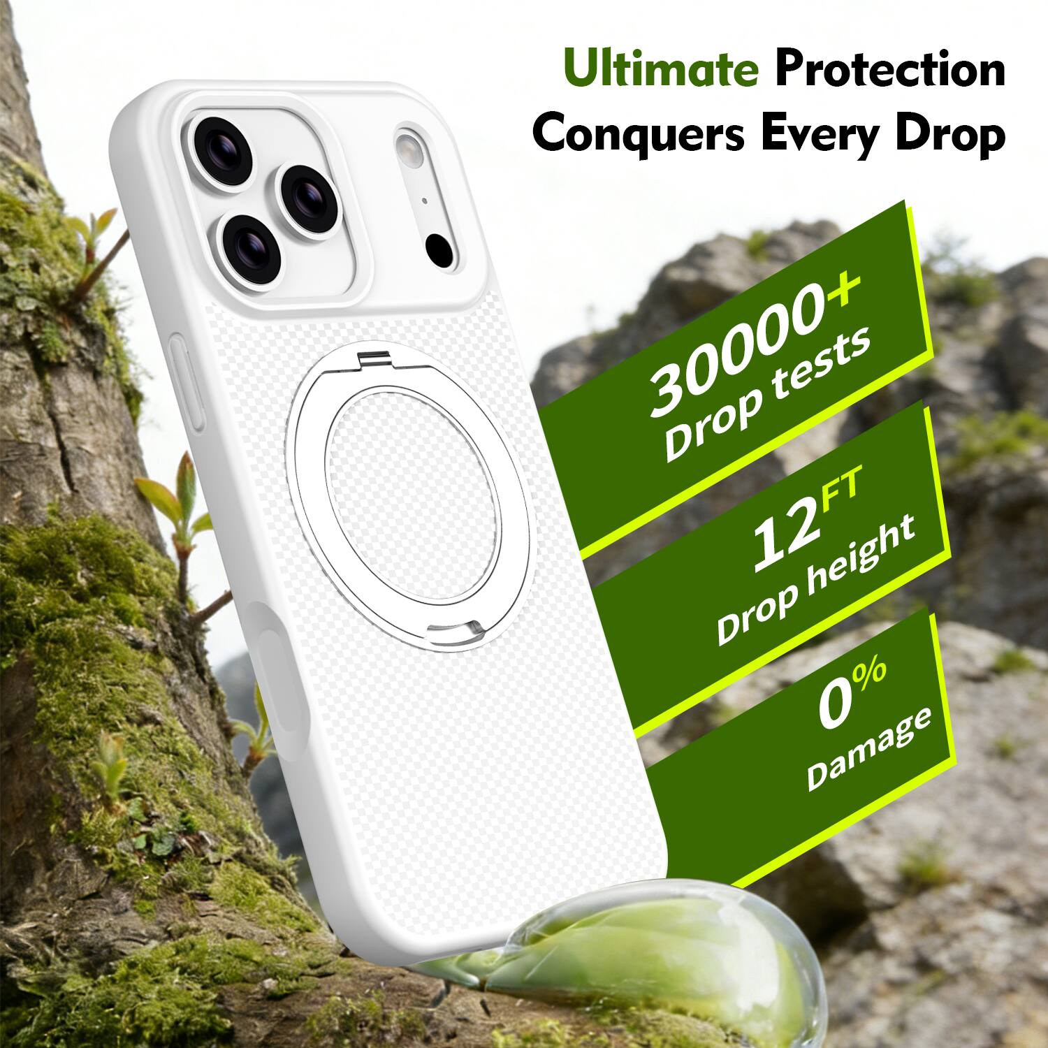 Ultimate Protection Conquers Every Drop

30000+ Drop tests

12FT Drop height

0% Damage