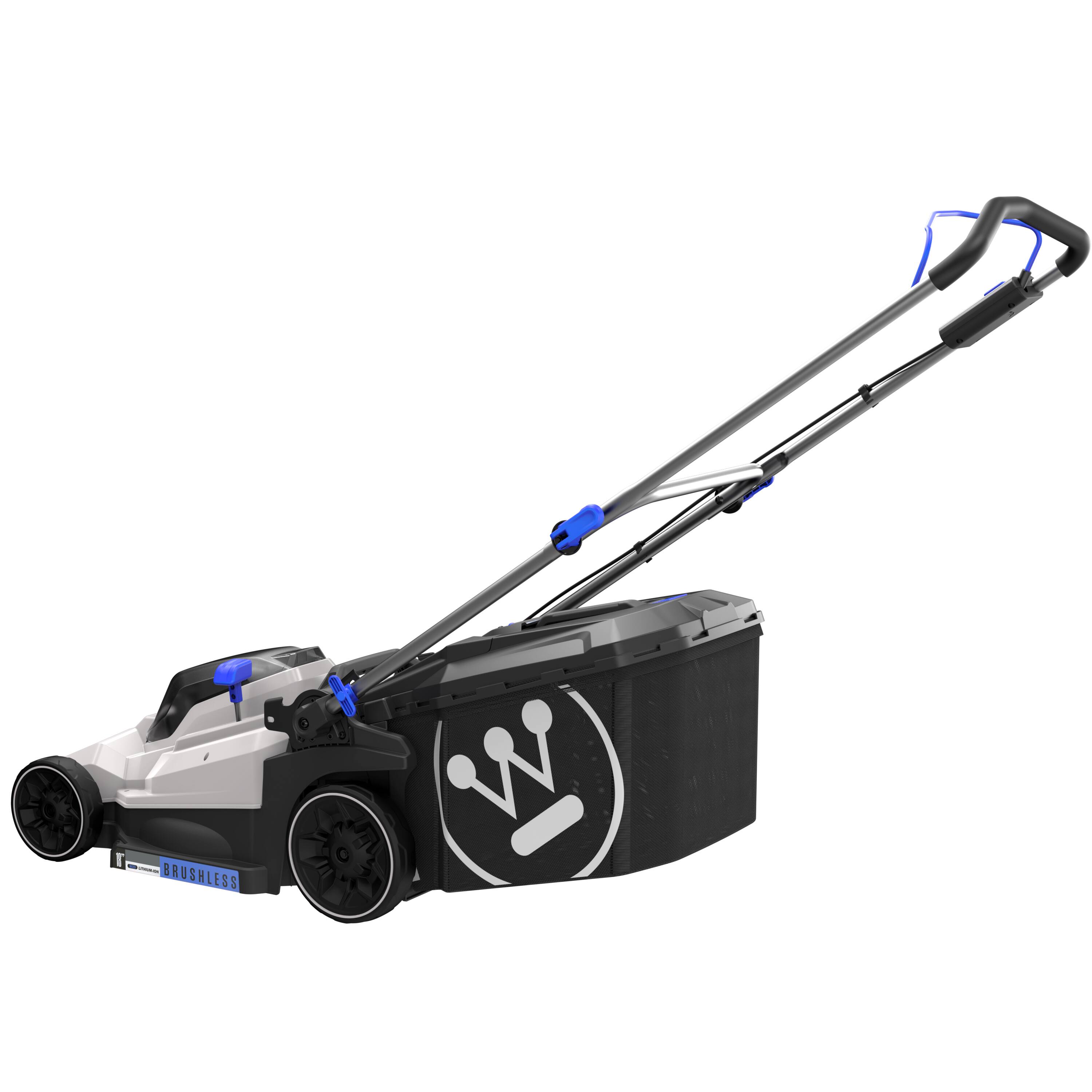 Alt View 7. Westinghouse - 40V 18 Inch Brushless Cordless (Push) Lawn Mower, 6 Height Positions, 2 4.0Ah Batteries and Charger Included - Black.