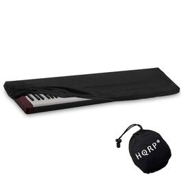 HQRP - Elastic Keyboard Dust Cover 76-88 Key Spandex with Storage Bag for Casio CDP-130 PX-160 PX-350 - Black