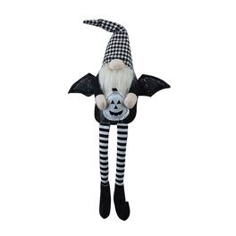 Boyel Living - Halloween Gnome Decor with Wings and Plaid Hat for Indoor Holiday Displays - Black,White