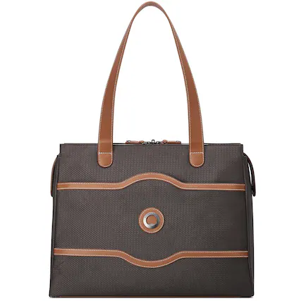 Front. Delsey - Delsey Chatelet Air 2.0 Shoulder Bag - Chocolate Brown.