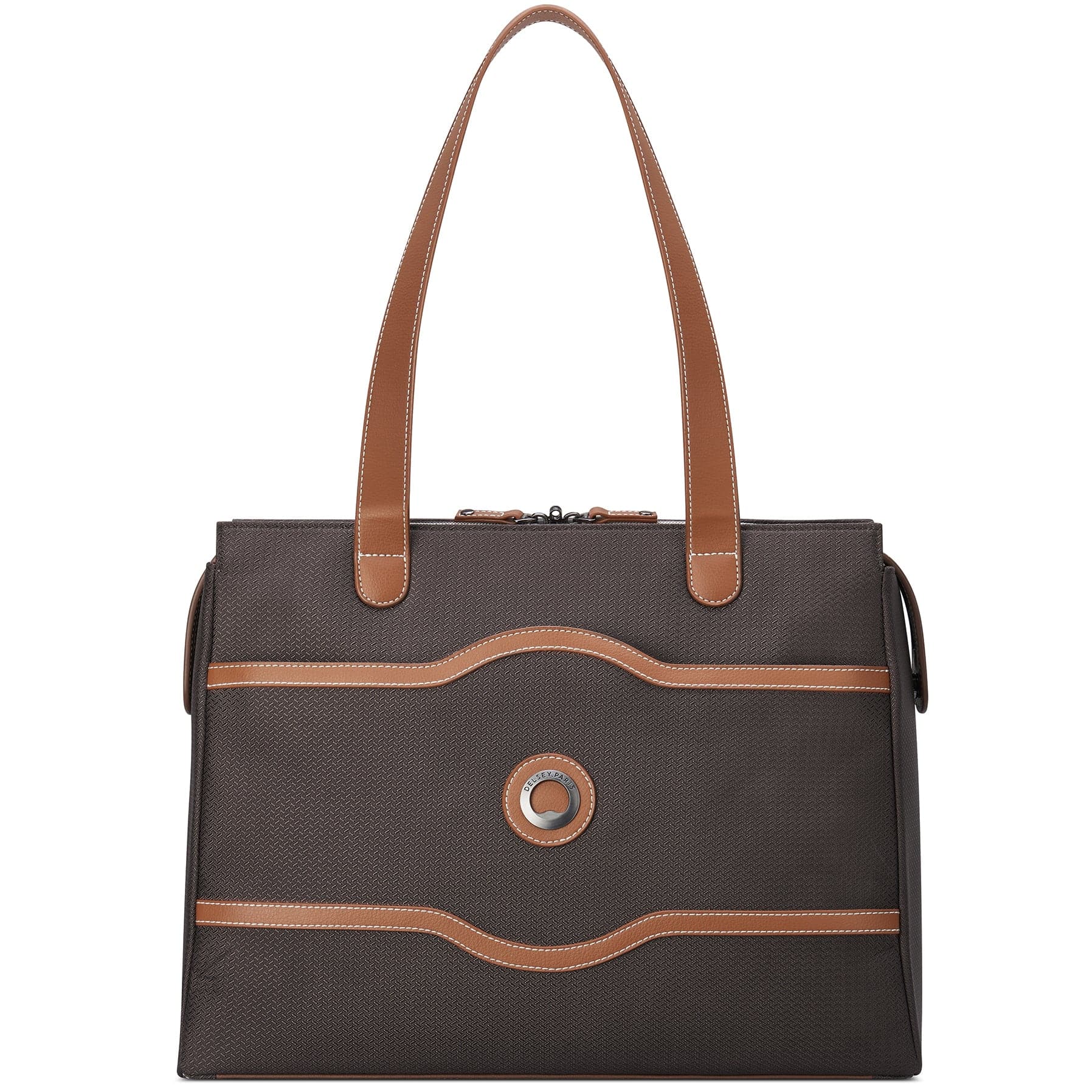 Front. Delsey - Delsey Chatelet Air 2.0 Shoulder Bag - Chocolate Brown.