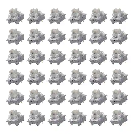 Front. Unique Bargains - 36pcs Keyboard Switches (3-Pin 40gf) Dustproof Pre-Lubed Tactile Linear Switch Replacement for MX Mechanical Keyboard - Gray.