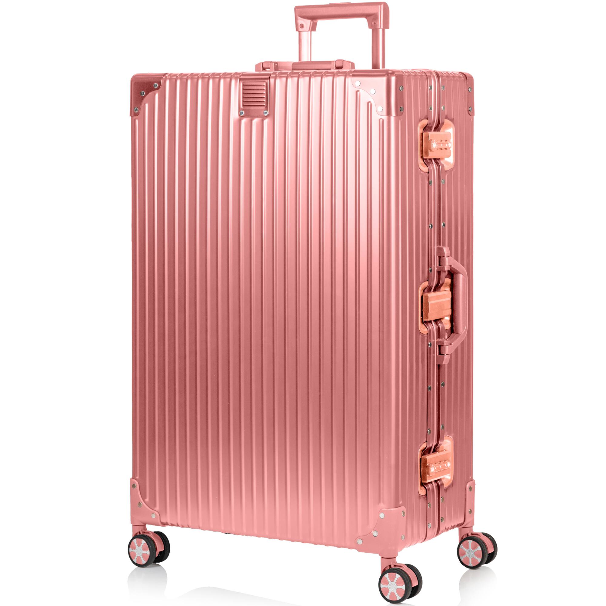 Angle. Champs - Elite Aluminum 2-Piece Luggage Set - Rose Gold.