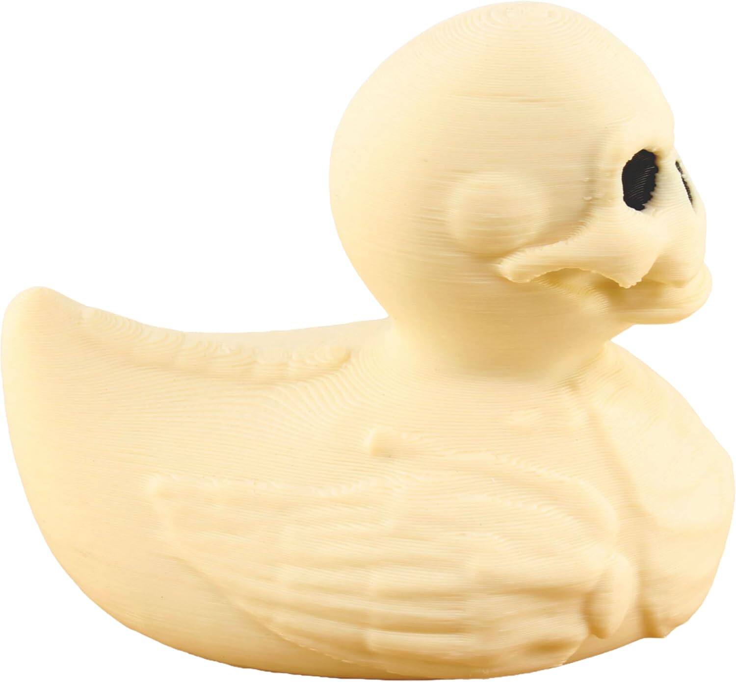 Left. JuzToys - Skeleton Duck Figurine, 4x4 Ducking, Fun Car Dashboard Accessory, Halloween Ducks for Cars, Spooky Skeleton by PowerTRC - Cream.