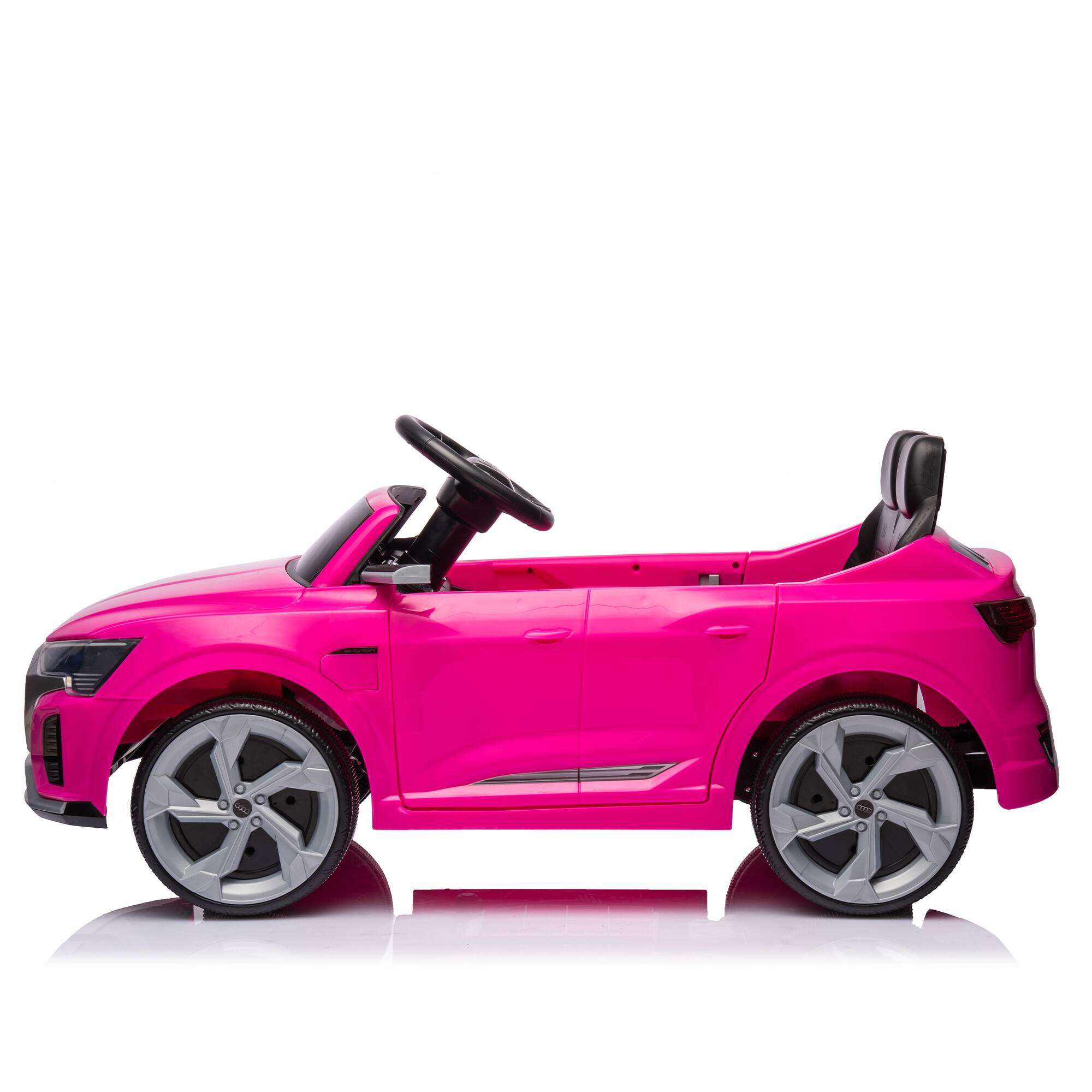 Alt View 6. ELEMENT ACE - 12V Kids Ride On Electric Car with Remote Control, Dual Drive, Suspension, Adjustable Speeds, Music and LED Lights - Pink.