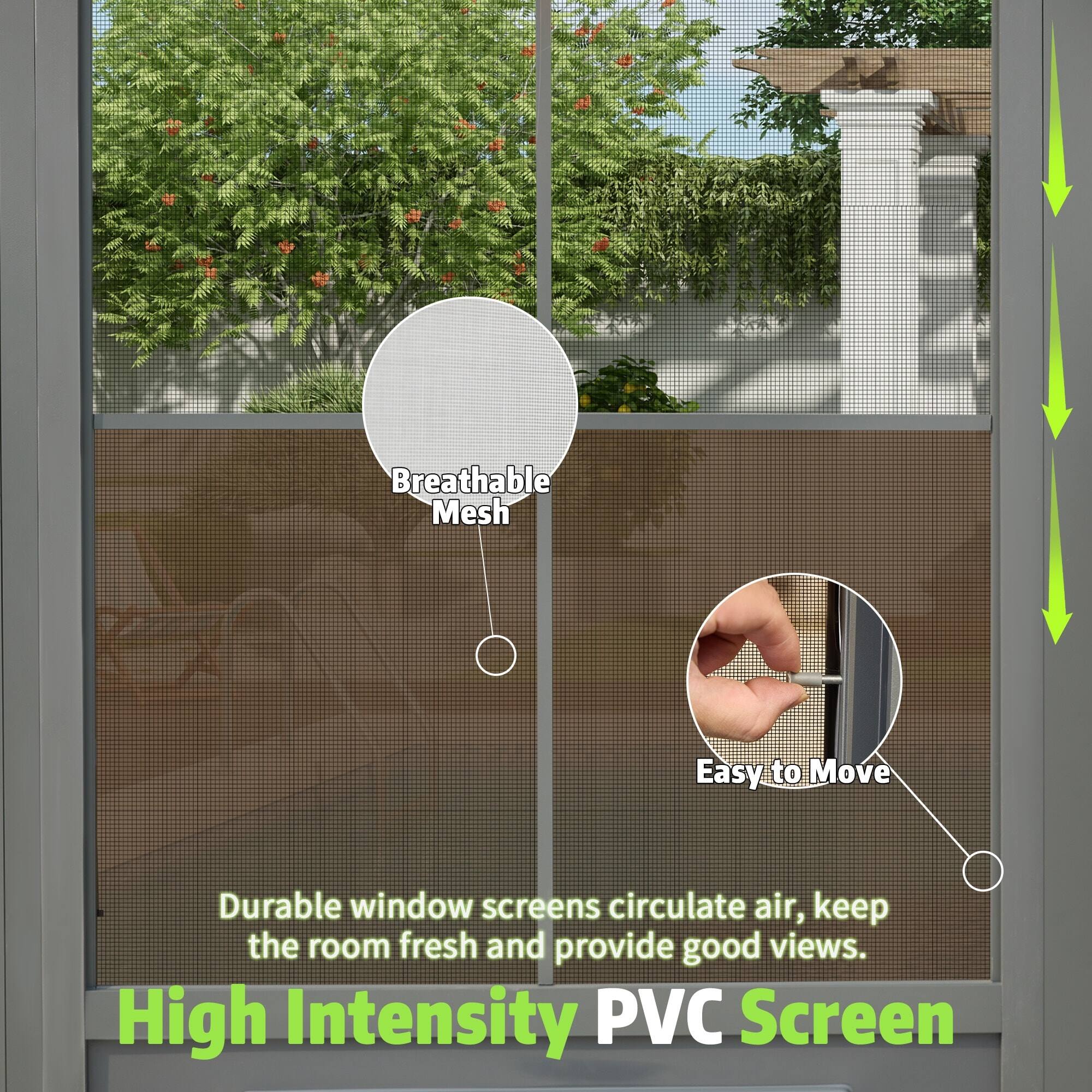 - Breathable Mesh
- Easy to Move
- Durable window screens circulate air, keep the room fresh and provide good views.
- High Intensity PVC Screen