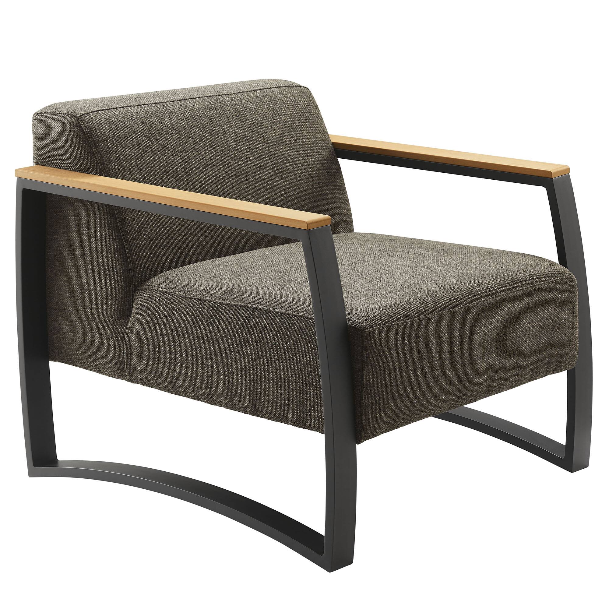 Left. Modway - Sauve Outdoor Patio Aluminum and Fabric Armchair by Modway - Charcoal Smoke.