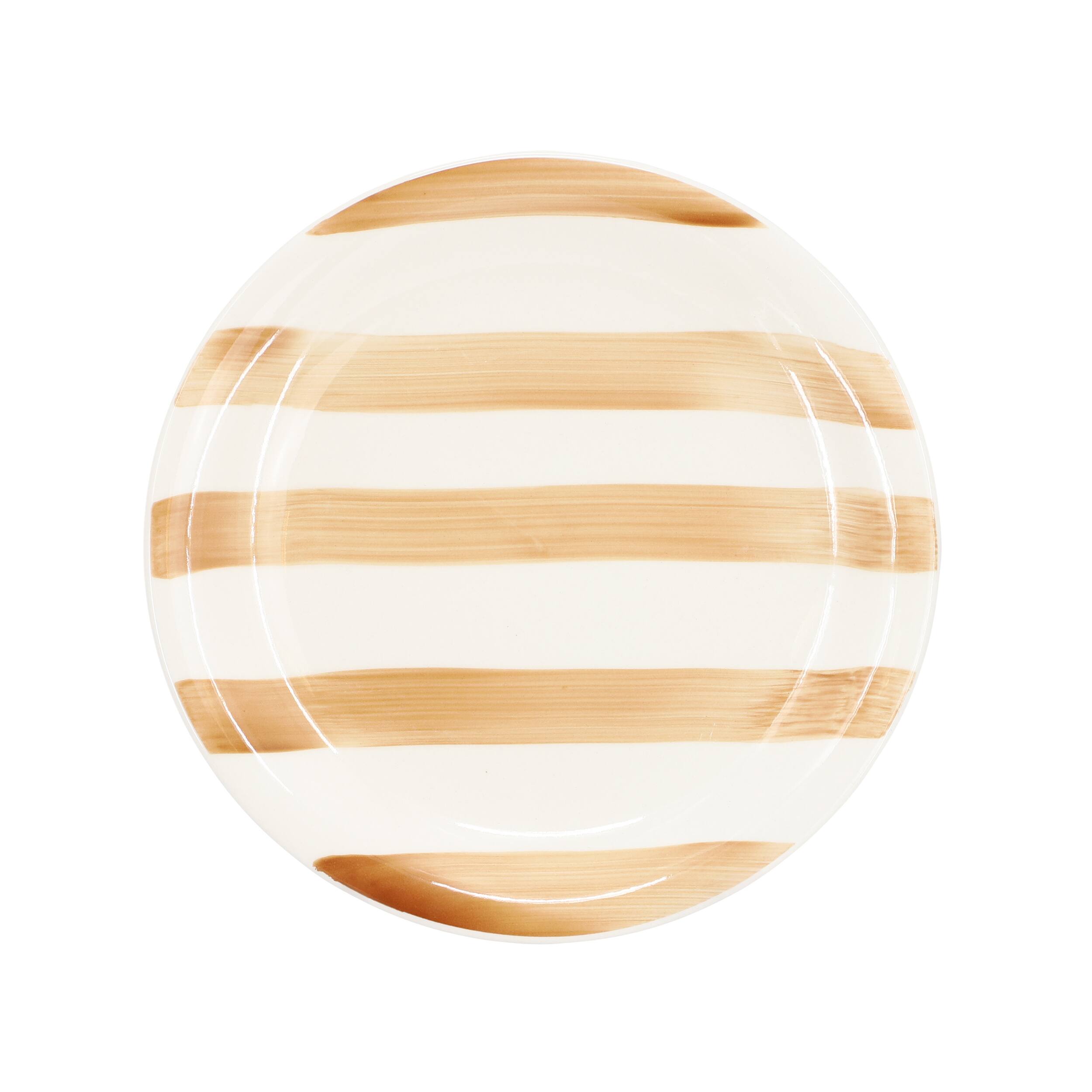 Alt View 3. Gibson - Gibson Home Kenwood Shores 12 Piece Stoneware Dinnerware Set in Sand Stripe - Sand Stripe.