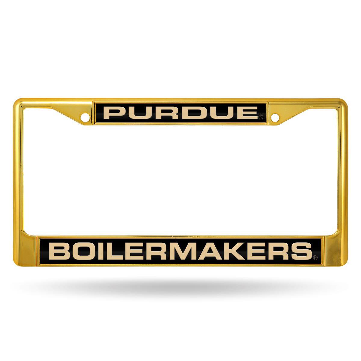 Purdue Boilermakers Gold Painted Metal Laser Cut License Plate Frame