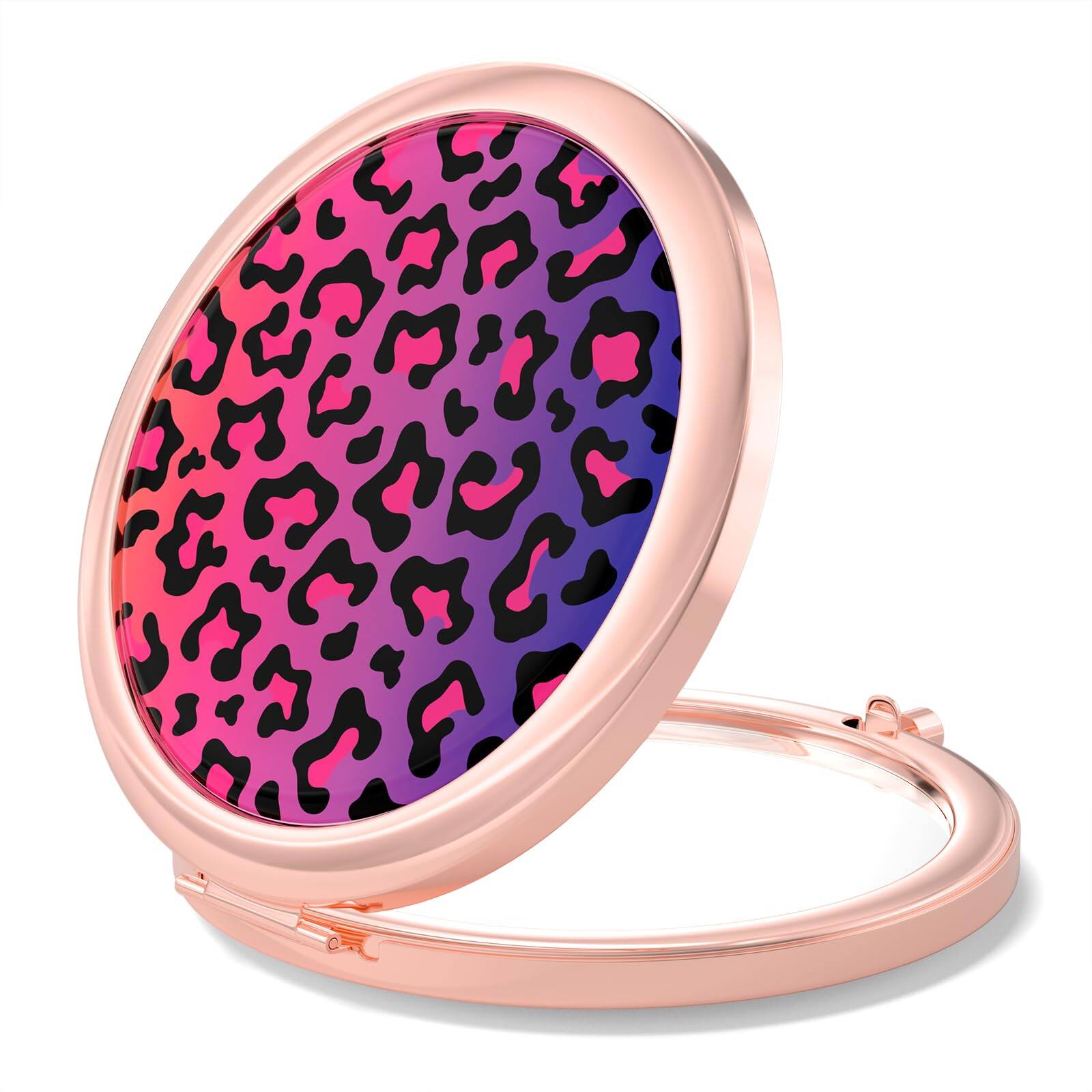 Colorful Leopard Print-2.75"L x 2.75"W(Rose Gold)