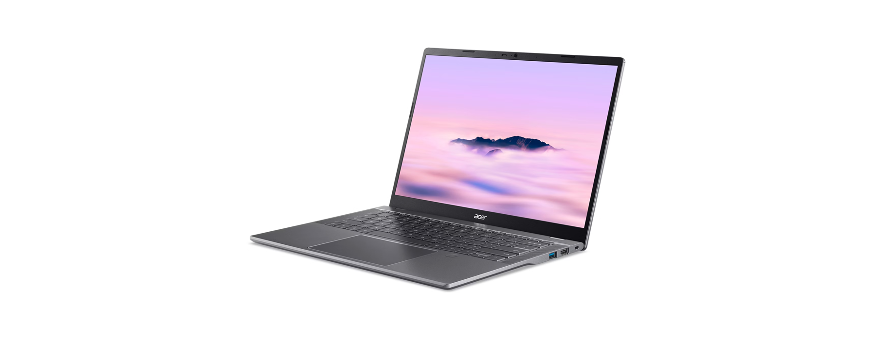 Left. Ace - Chromebook Plus 514 CBE594-2 CBE594-2-75T3 14" Chromebook - WUXGA - Intel Core 7 150U - 16 GB - 256 GB SSD - English [US - Iron.