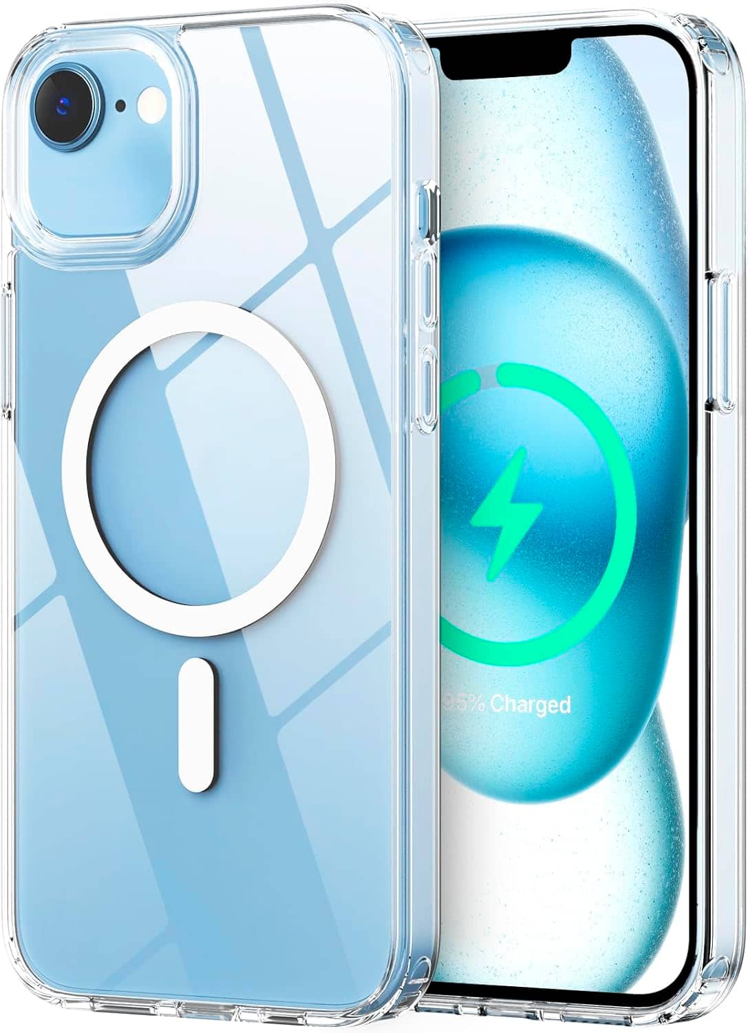 Entronix - Magnetic Case for iPhone 16E - Durable Hard Back Design - Clear