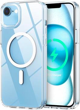 Entronix - Magnetic Case for iPhone 16E - Durable Hard Back Design - Clear