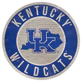 Fan Creations - Kentucky Wildcats 12'' x 12'' State Circle Sign - Multicolor