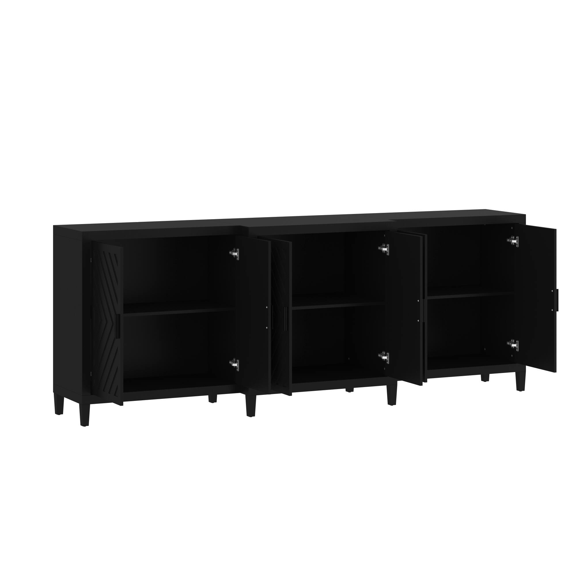 Angle. FUFU & GAGA - FUFU&GAGA Geometric - Door Storage Cabinet: Multi - Scene Organizer with Anti - Tip - Black.