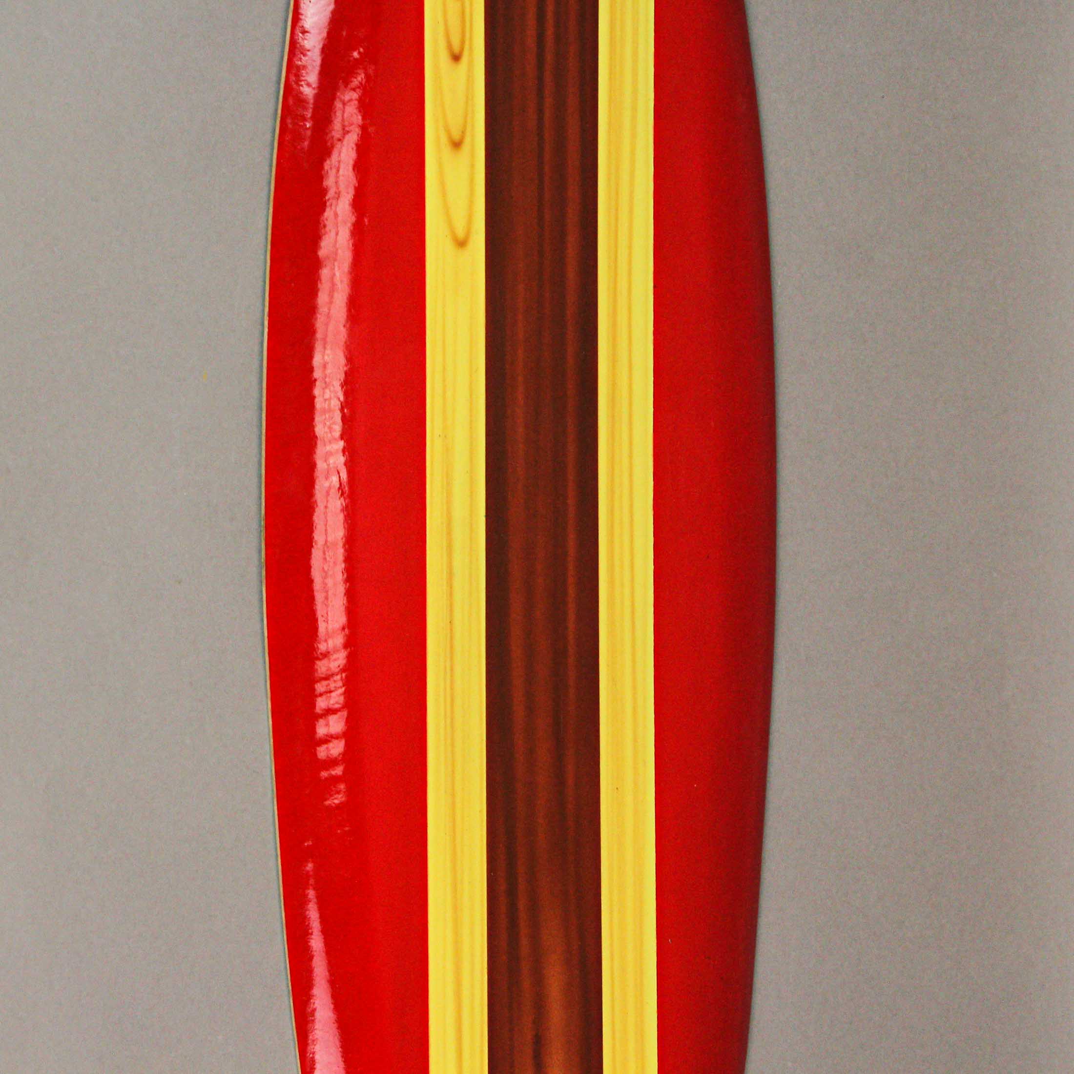 Alt View 3. Zeckos - 32 Inch Wooden Surfboard Decorative Wall Hanging Beach Decor - Red - Red.