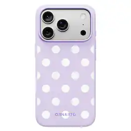 Ornarto - Designed for iPhone 17 Pro Case, Liquid Silicone Soft Gel Shockproof Protective Case-Purple Polka - Purple Polka Dot