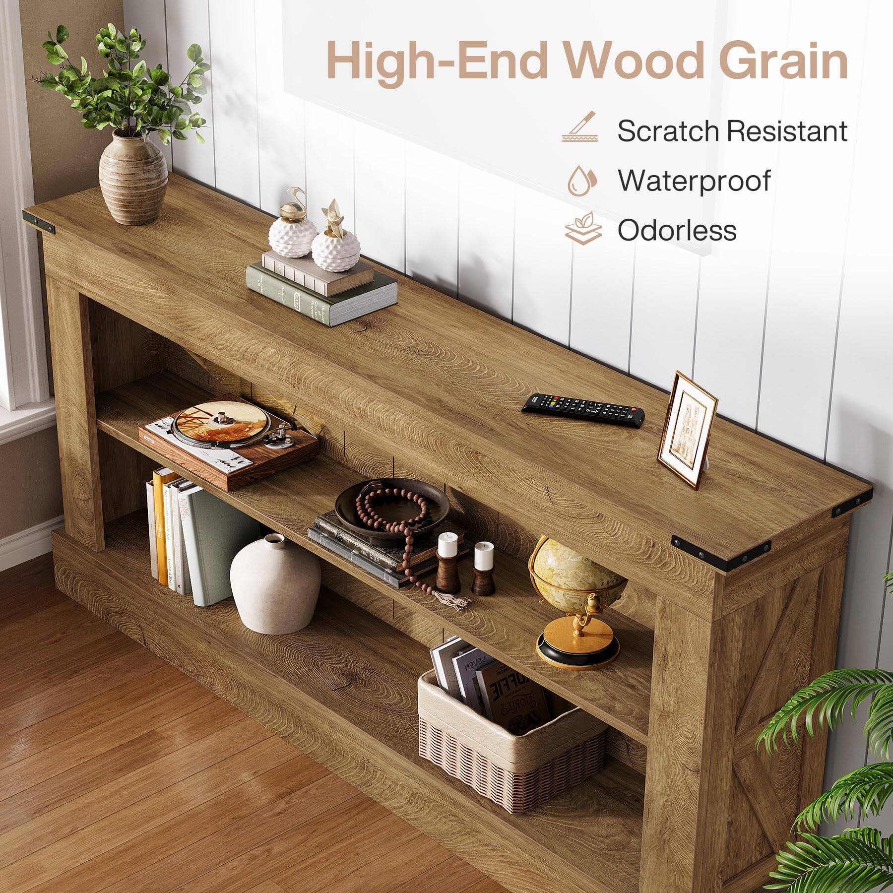 High-End Wood Grain  
Scratch Resistant  
Waterproof  
Odorless