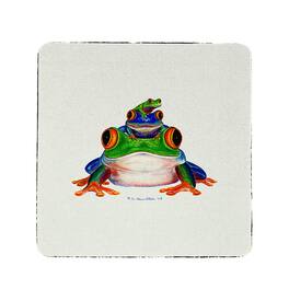 Betsy Drake - Stacked Frogs Coaster Set of 4 - Multicolored