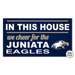 Jardine - Juniata Eagles 11'' x 20'' Indoor/Outdoor In This House Sign - Navy
