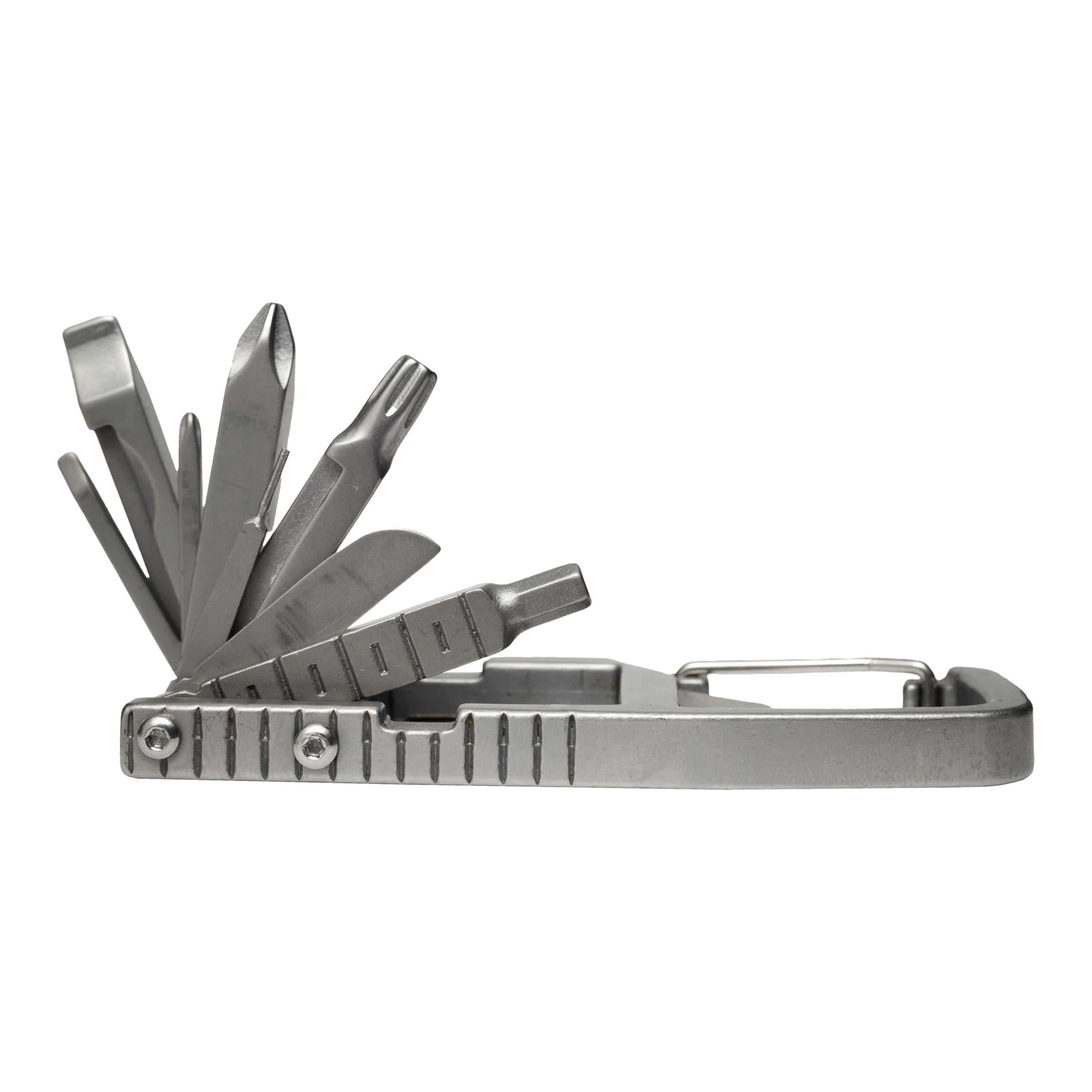 Pelz - 12 in 1 Multi Tool Carabiner, Folding Tool Kit, Keychain Multitool, Bottle Opener, Phone Holder for Everyday Use