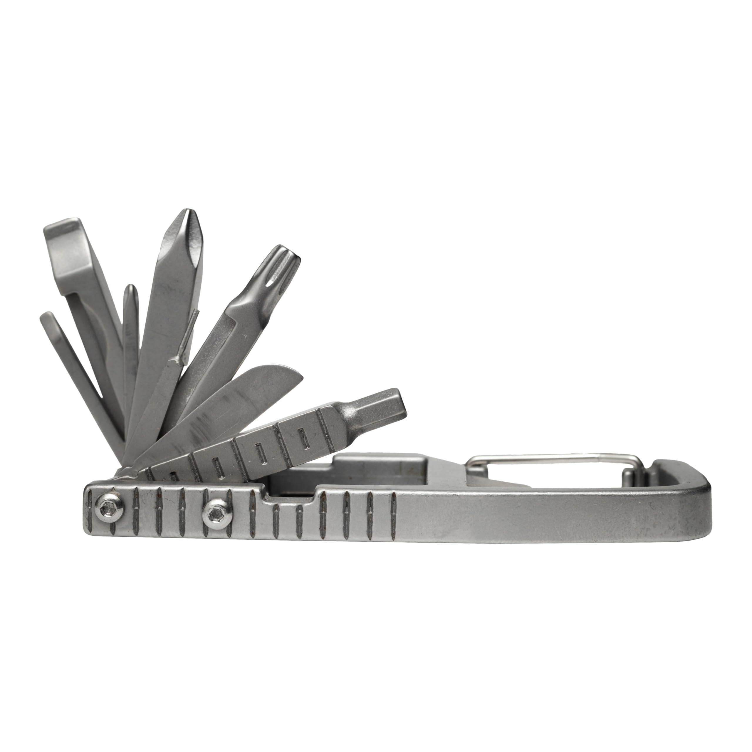 Front. Pelz - PELZ 12 in 1 Multi Tool Carabiner, Folding Tool Kit, Keychain Multitool, Bottle Opener, Phone Holder for Everyday Use.
