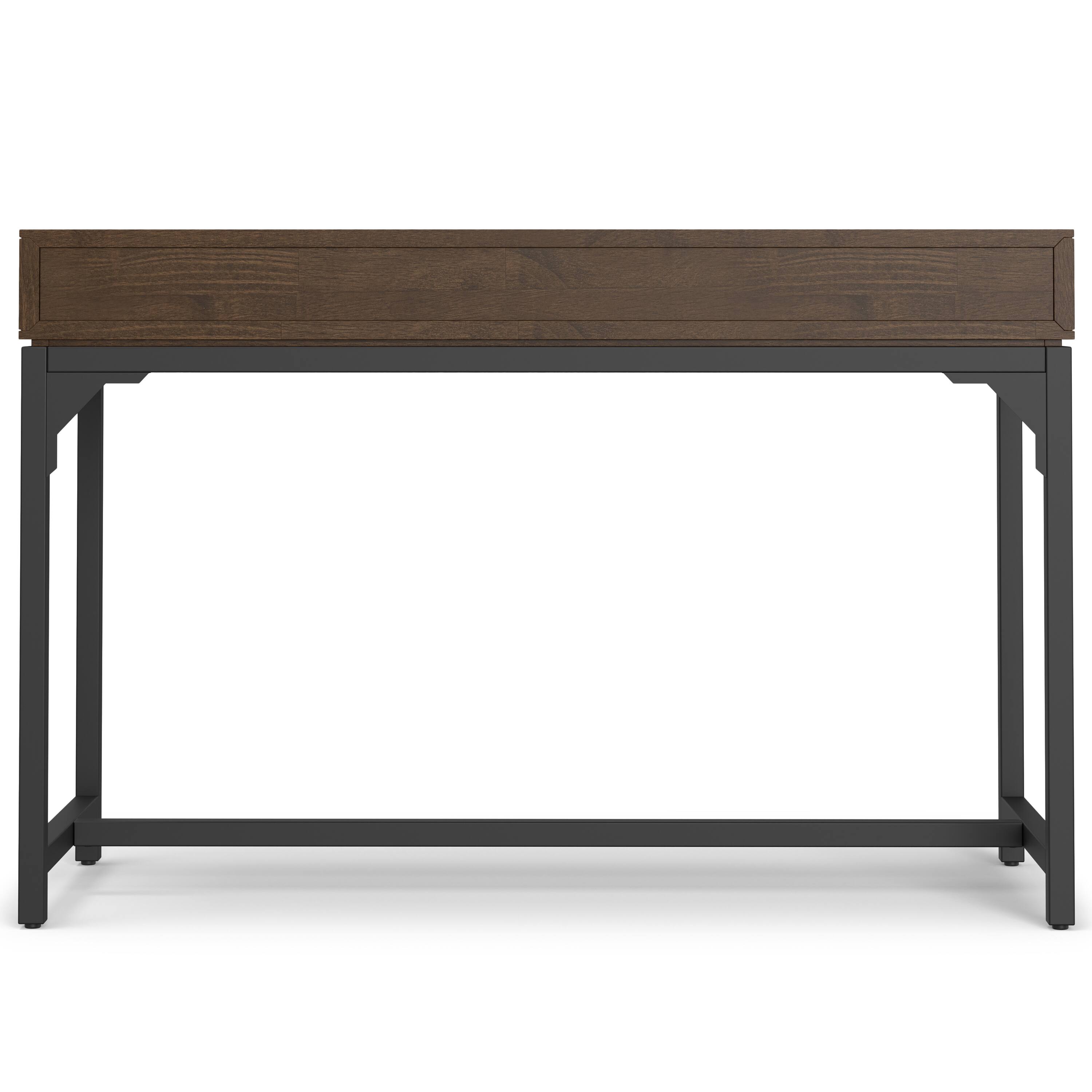 Alt View 1. Simpli Home - Banting SOLID HARDWOOD Modern Industrial 48 inch Wide Small Desk in Walnut Brown - Walnut Brown.