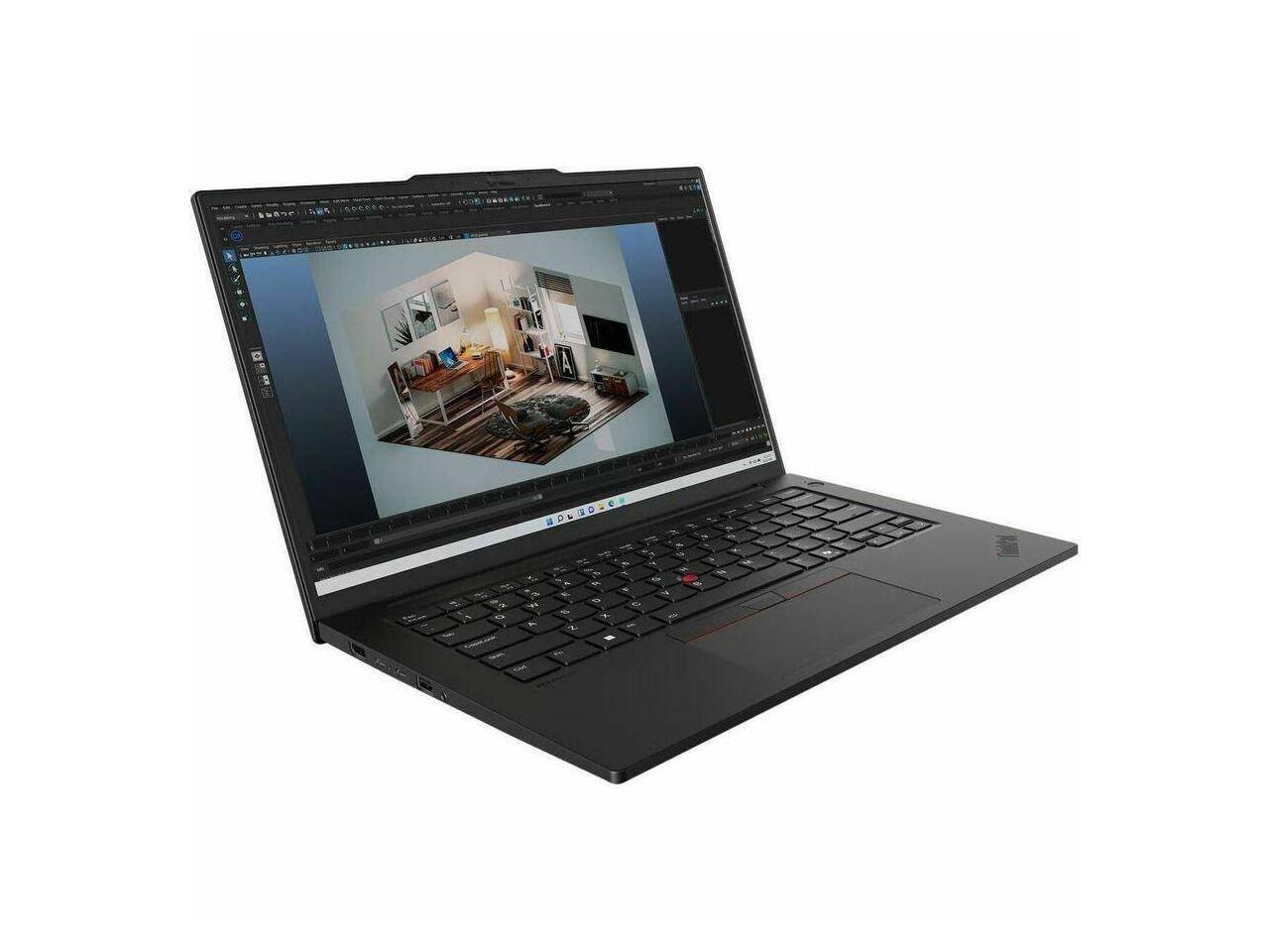 Alt View 4. Lenovo - Lenovo ThinkPad P1 Gen 6 14.5" Touch, Intel Ultra 7, RTX 500, 32GB, 1TB, Win 11 Pro - Black.
