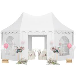 Outsunny - 22 x 16 ft Party Tent, Wedding Tent with Sidewalls, Heavy Duty Event Tent with 2 Doors and 6 Windows - White
