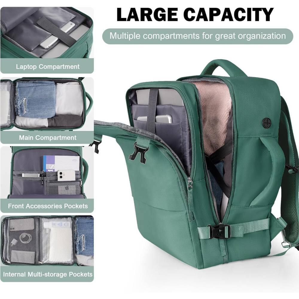 LARGE CAPACITY  
Multiple compartments for great organization  

- Laptop Compartment  
- Main Compartment  
- Front Accessories Pockets  
- Internal Multi-storage Pockets