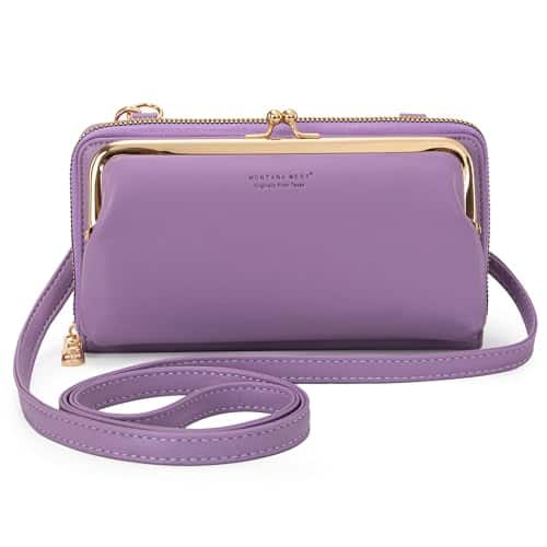 Vulpecula Spade - Small Crossbody Cell Phone Purse for Women RFID Blocking Cellphone Wallet - Wallet Purple