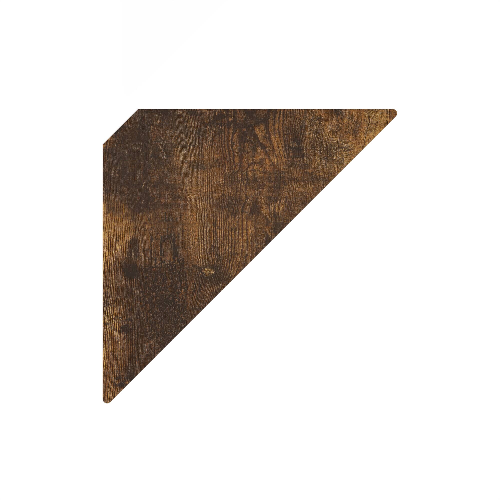 Alt View 5. Furinno - Rossi Triangle Corner Floating Shelves, Wall Mount Display Shelf, Set of 3 - Amber Pine.