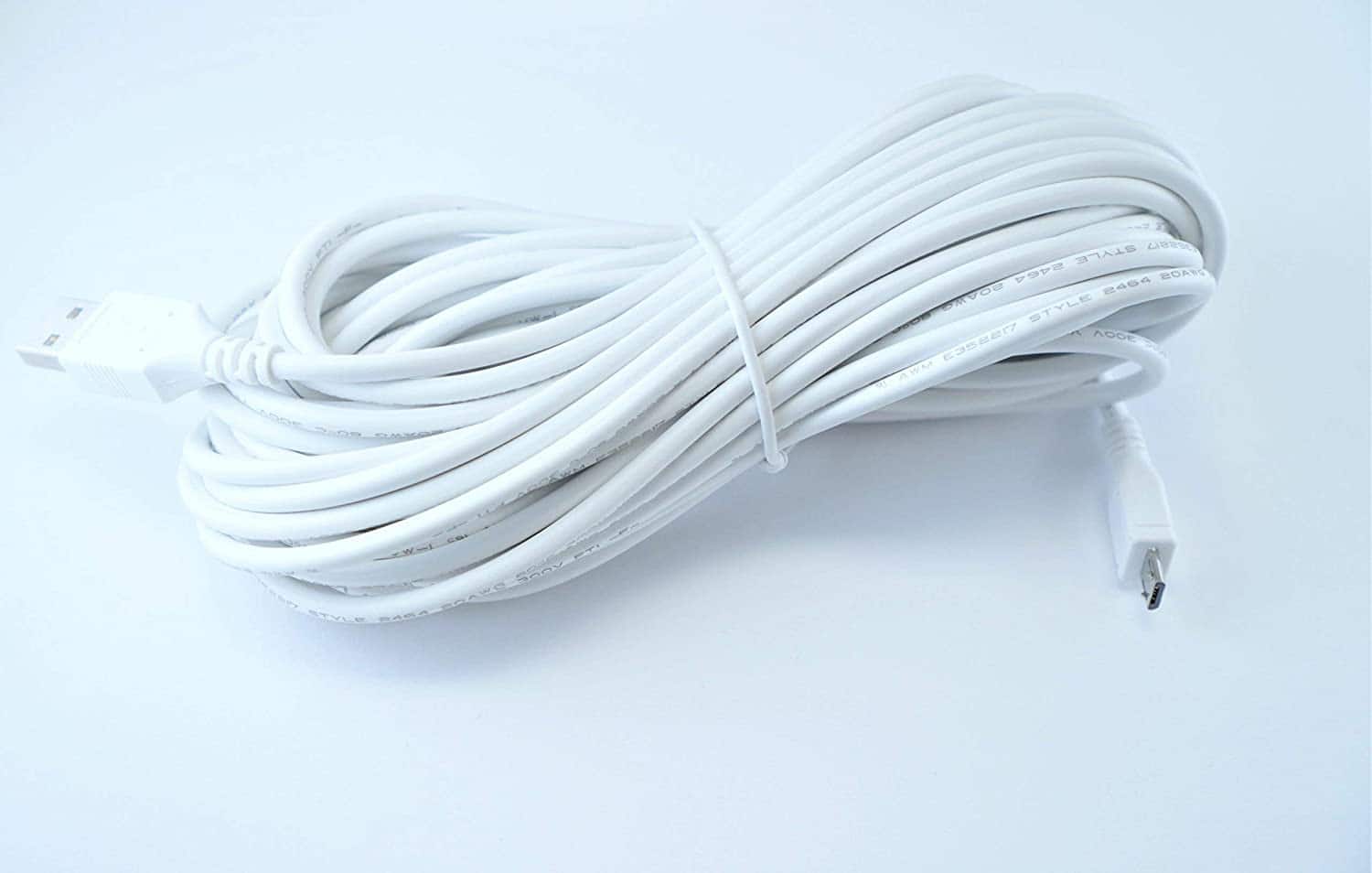 OMNIHIL - 30FT White High Speed Micro-USB 2.0 Cable Compatible with Blue Microphones YetiBlk USB Microphone