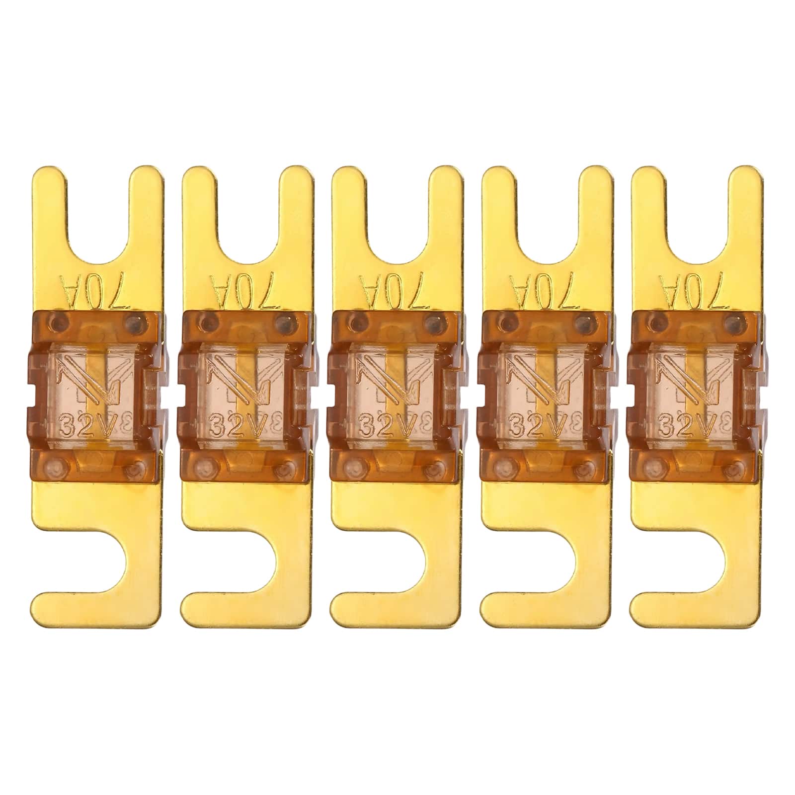 Unique Bargains - 5pcs 120A 32V Mini ANL Fuse Blade Type for Automotive Marine Audio Video System Electrical Protection - Brown