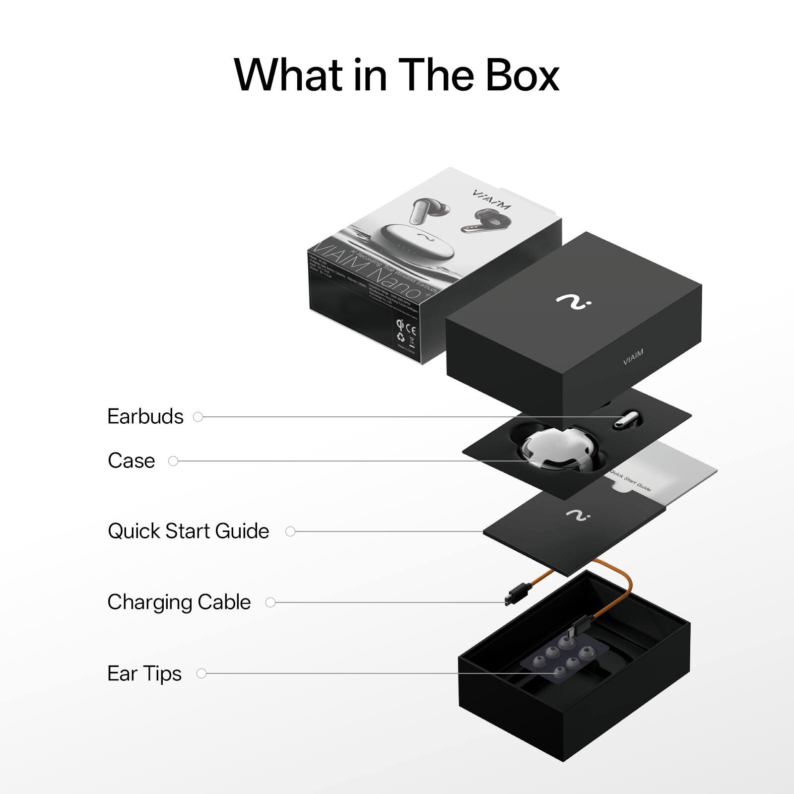 新品未使用　VIAIM NANO+ 翻訳　イヤホン　AI ヴィエイム　ナノプラス VIAIM Nano+ AI Voice Recorder Earbuds Meeting Assistant with