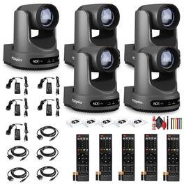 5 x PTZOptics Move 4K PTZ Camera with 20x Zoom (Gray) (PT20X-4K-GY-G3)