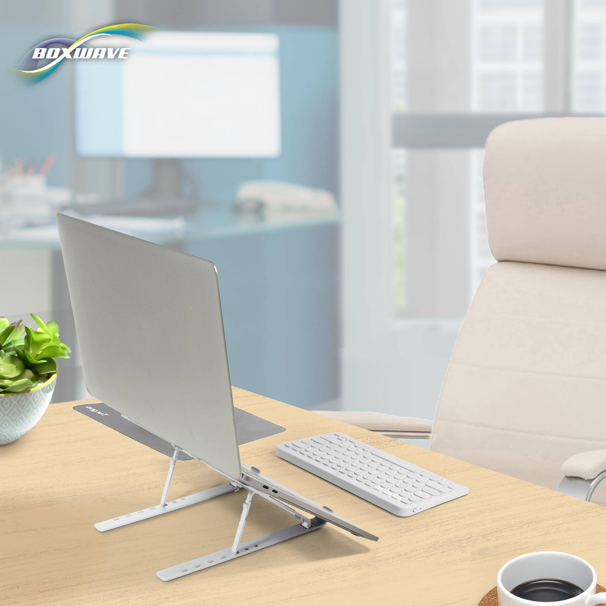 Alt View 1. HongFei - Stand and Mount Compatible with ASUS ROG Strix Scar 17 (G733) - Compact QuickSwitch Stand, Portable Multi Angle Viewing - Metallic Silver.