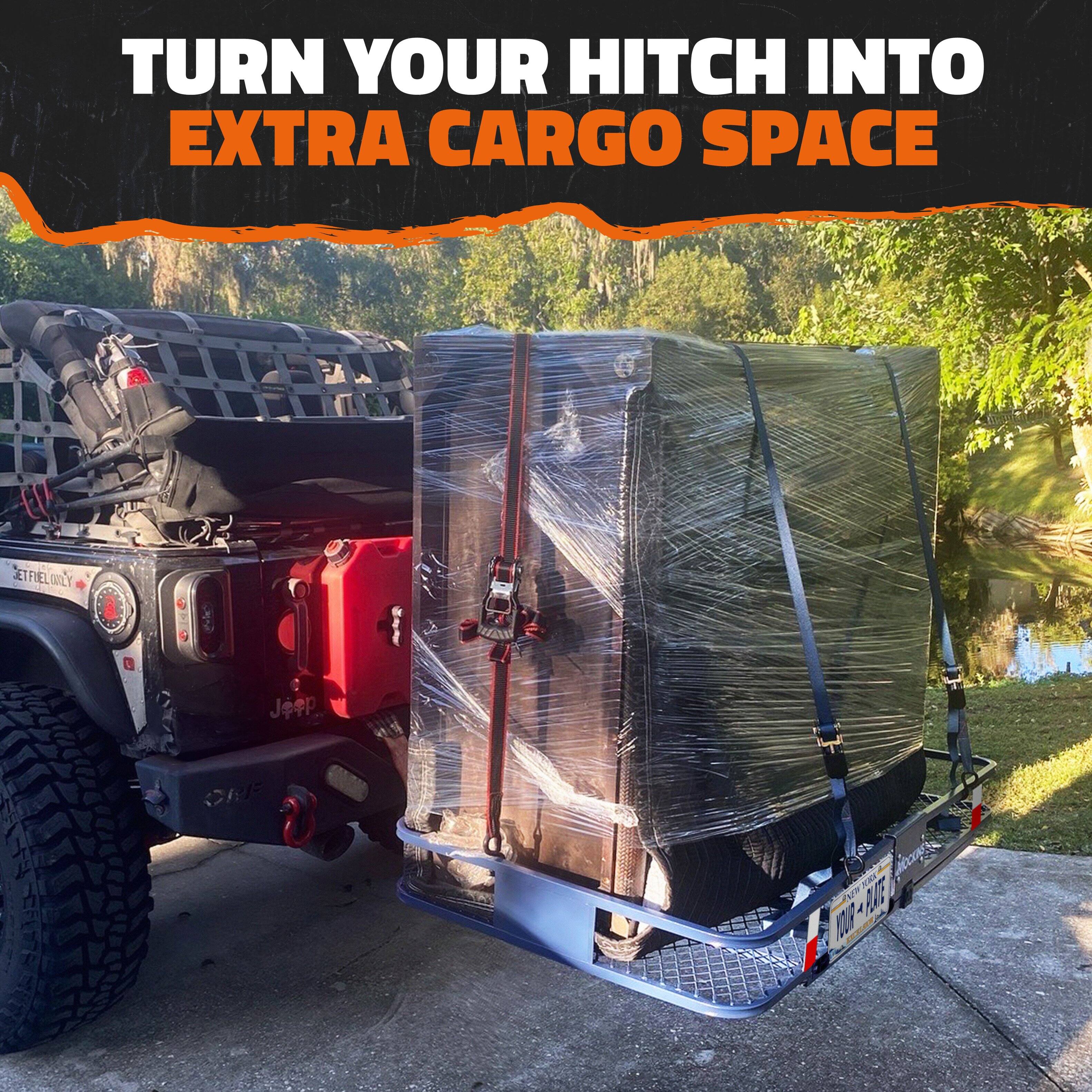 TURN YOUR HITCH INTO EXTRA CARGO SPACE