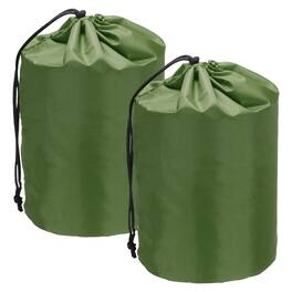Unique Bargains - Stuff Sack, Nylon Waterproof Storage Sack, Portable Drawstring Outdoor Ditty Bag Ultralight Dust Flap, 12x24Inch & 2pcs - Army Green