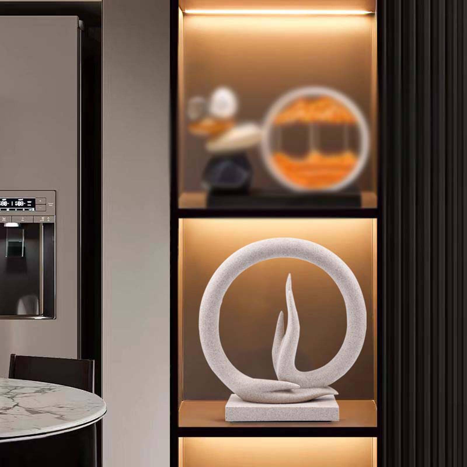 Alt View 3. Refined Abode Design - Desert Sandstone Buddha Hand Statue Yoga Decor The Art Of Minimalism Valuable Collection (solid 6.6 Pounds) - White Sandstone.