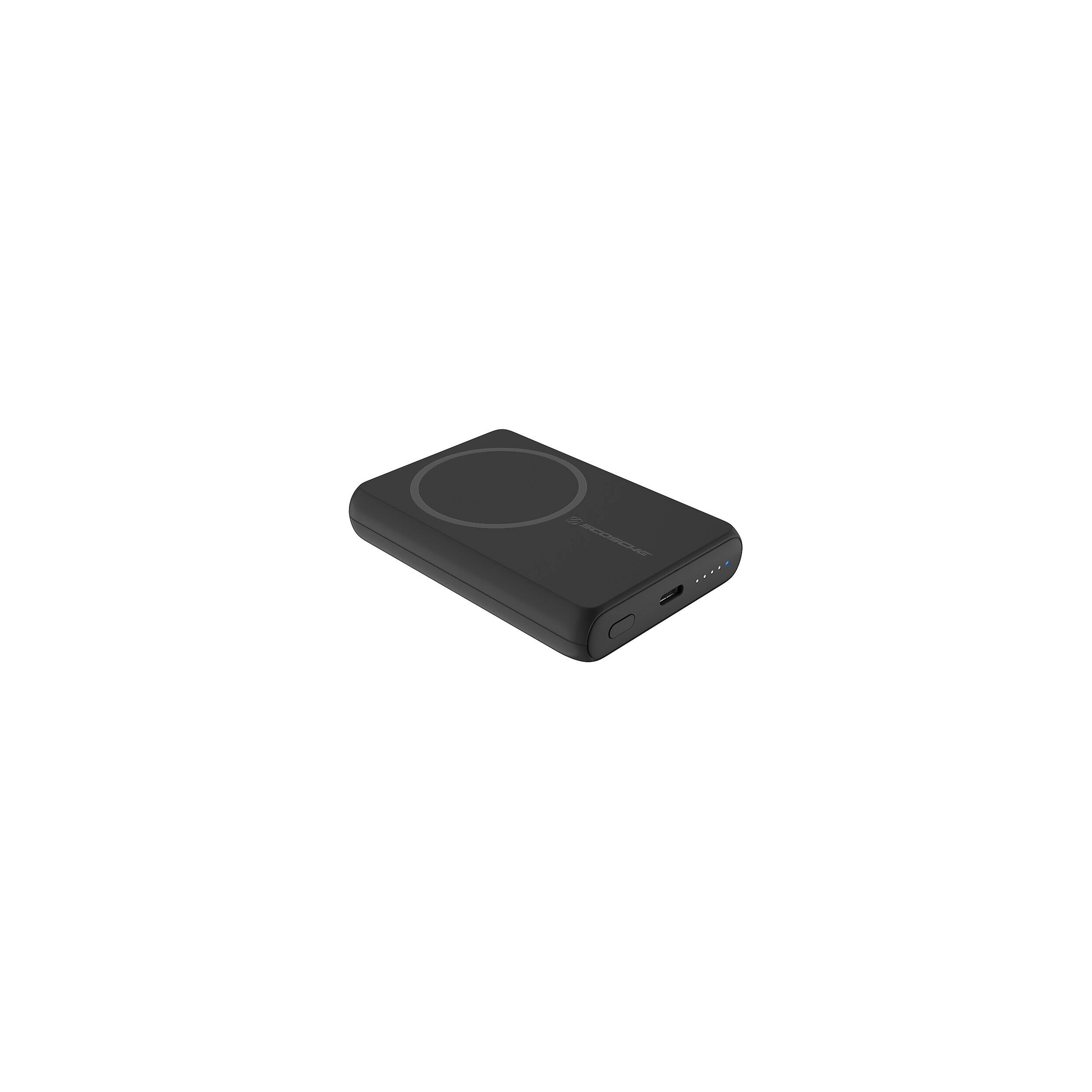 Scosche - GoBat MagSafe Wireless Power Bank, 5000mAh, Black (PBQ5MS-SP)