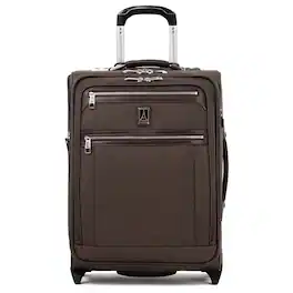 Travelpro - Platinum Elite Softside Expandable Luggage, 2 Wheel Upright Suitcase, USB Port, Men and Women - Rich Espresso