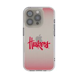 Keyscaper - NCAA - Nebraska Huskers Linen Logo iPhone Clear Case - 15 - Multicolor