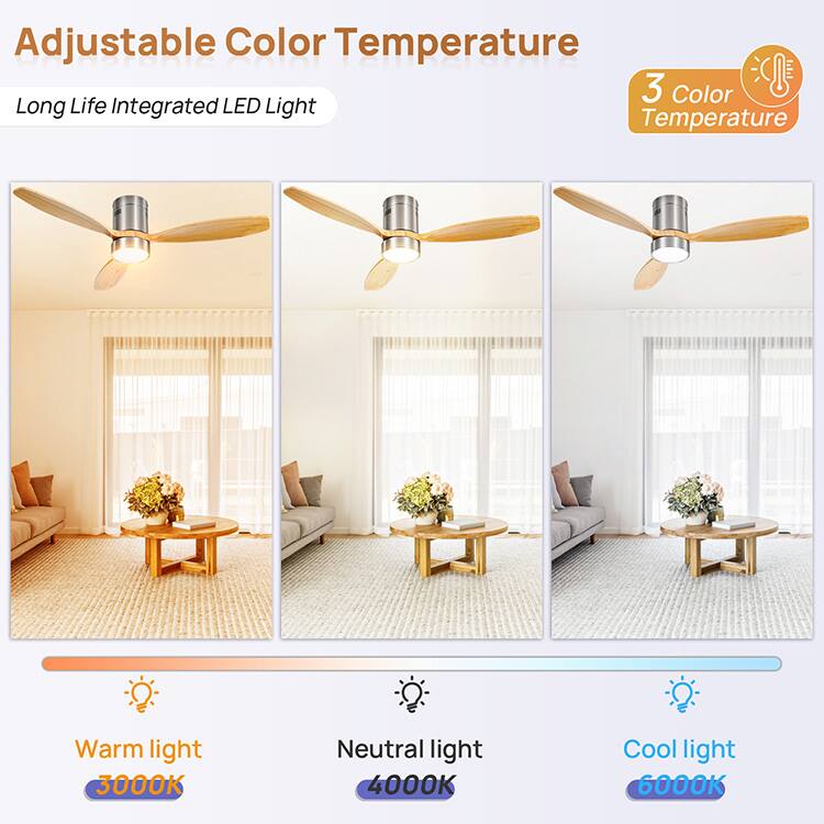Adjustable Color Temperature  
Long Life Integrated LED Light  

3 Color Temperature  

Warm light 3000K  
Neutral light 4000K  
Cool light 6000K