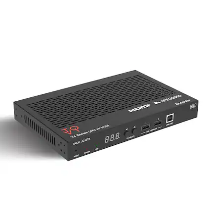 TVQ X4 Series (4K) KVM
X4UH-UC-ETX
HDMI
ENC
JPEG2000 Encoder
8.8.8.
CH SELECT
USB 2.0 DEVICE
USB HOST
RESET
POWER
LINK