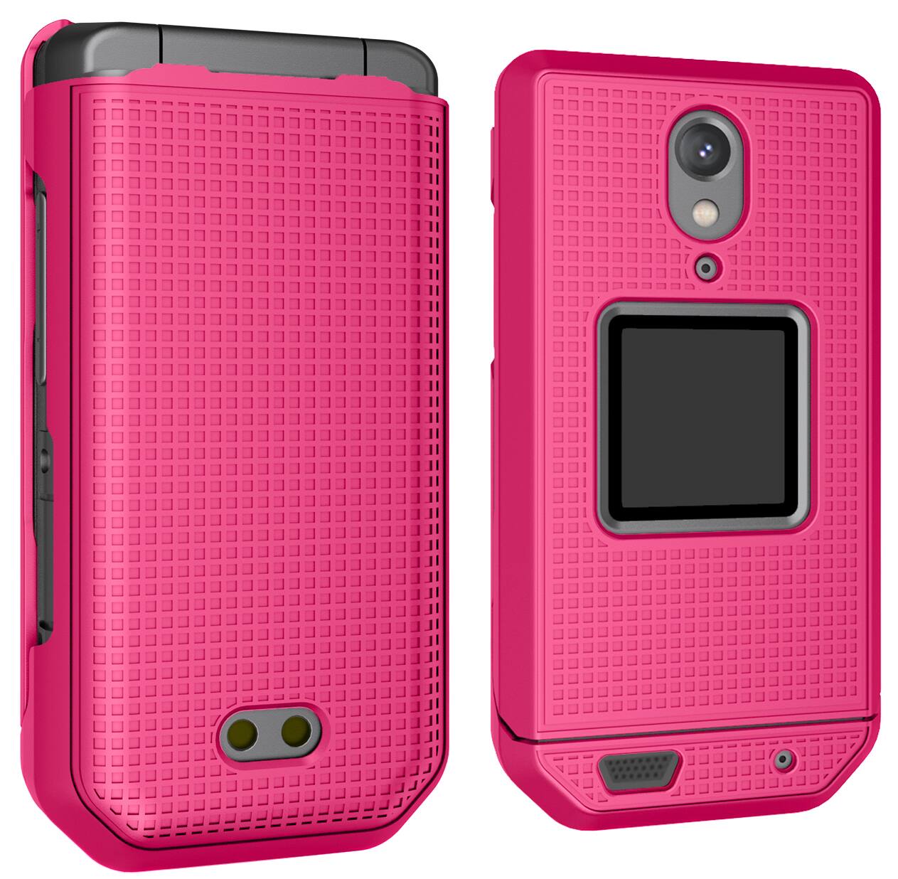 Alt View 7. Nakedcellphone - Hard Case for CAT S22 Flip Phone - Pink.