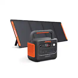 Jackery - Explorer 1500 v2 Portable Power Station (1536Wh) with a 200W Solar Panel for Outdoor Use and Emergency Backup (1536 Wh Capacity) - Black