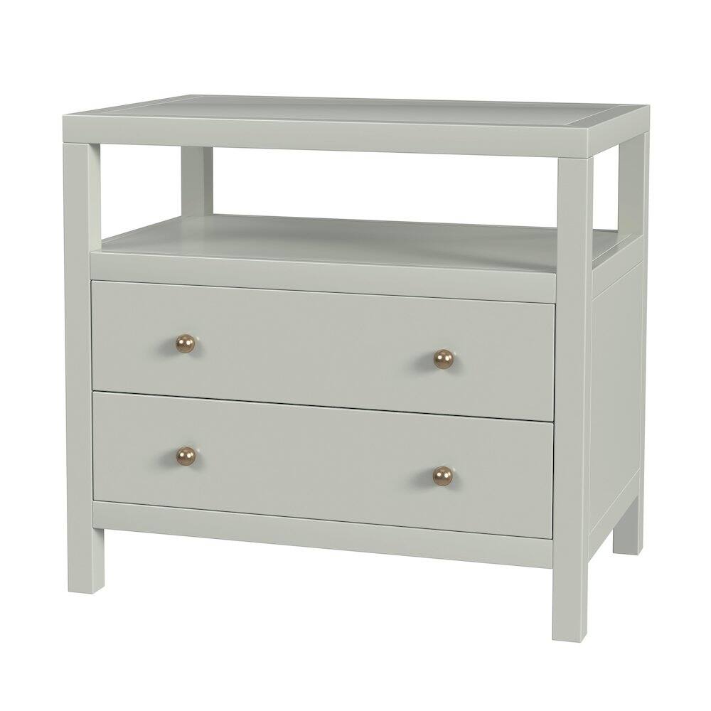 Alt View 2. Butler Specialty - Nora 2-Drawer Wide Nightstand - Green.
